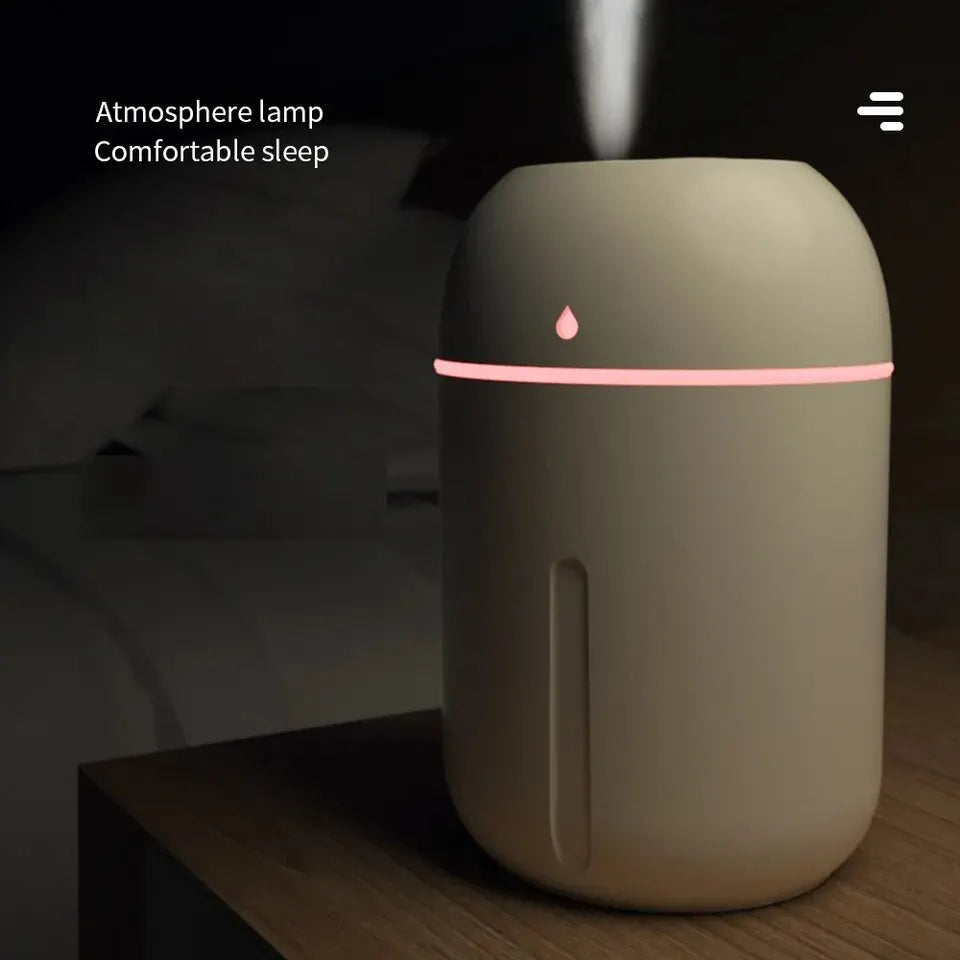 330ML New Design Mini USB Portable Cool Mist Air Humidifier Essential Oil Aroma Diffuser With Led