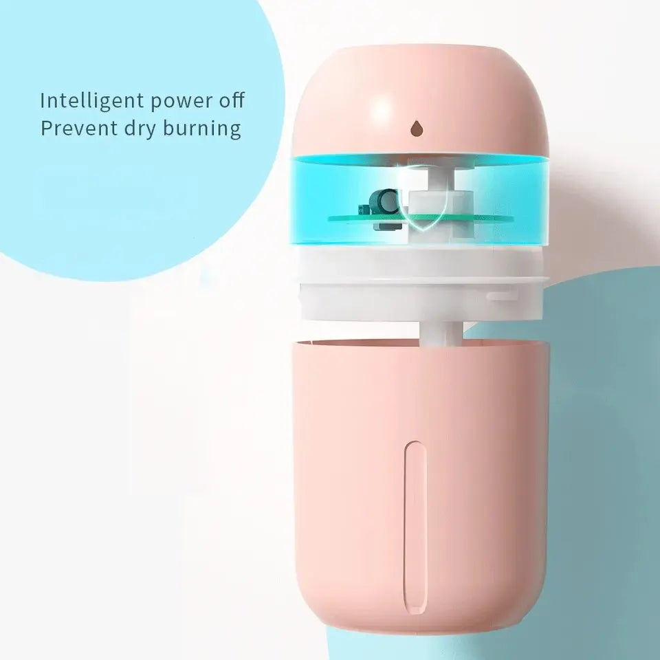 330ML New Design Mini USB Portable Cool Mist Air Humidifier Essential Oil Aroma Diffuser With Led
