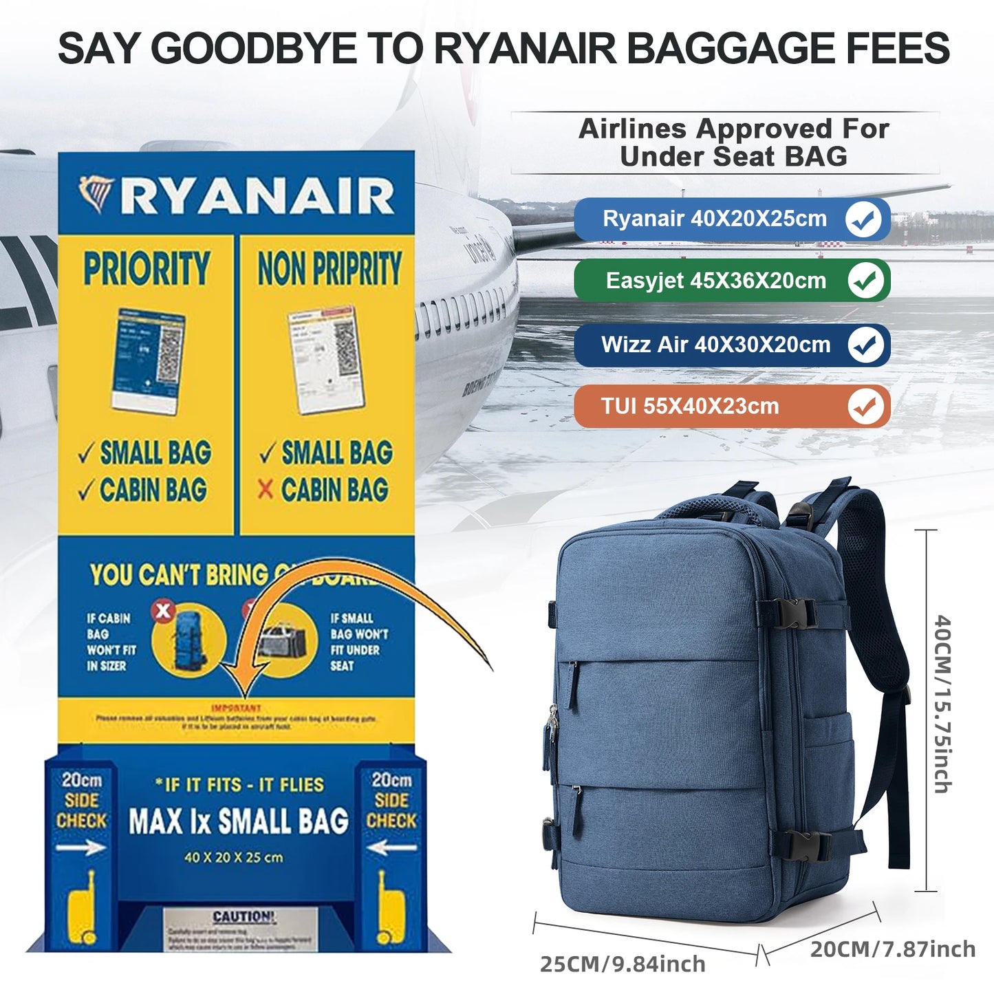 Travel Backpack Short Distance Airplane
