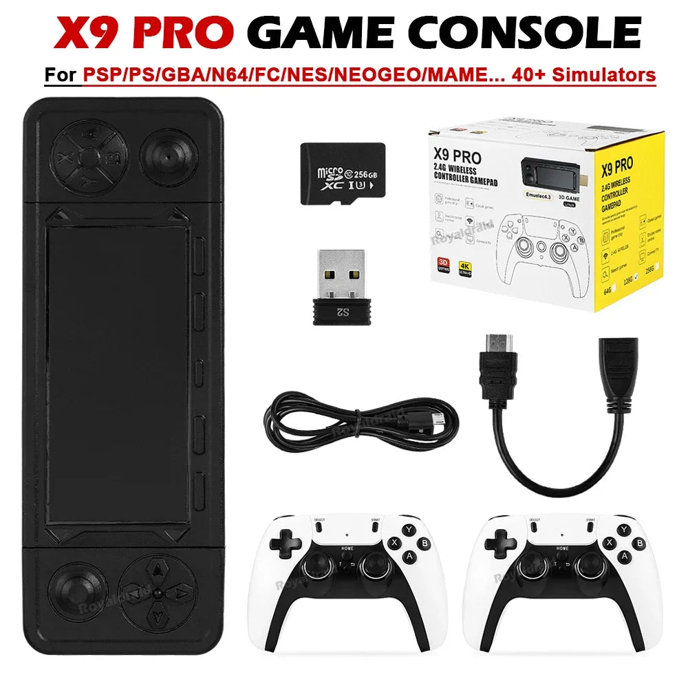 X9 PRO TV Video Game Console Retro Game Stick 45+ Emulator