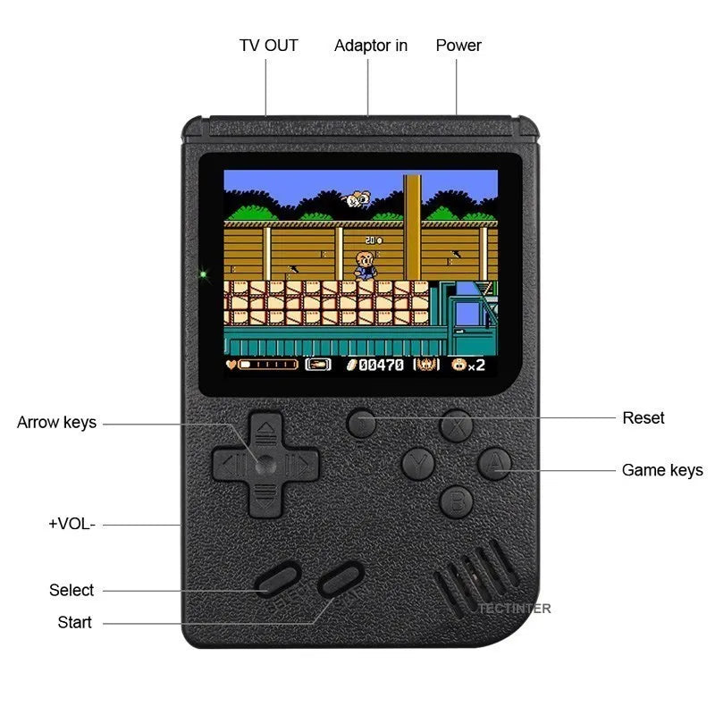 Portable Retro Mini Video Game Console 8-Bit Handheld Game Player