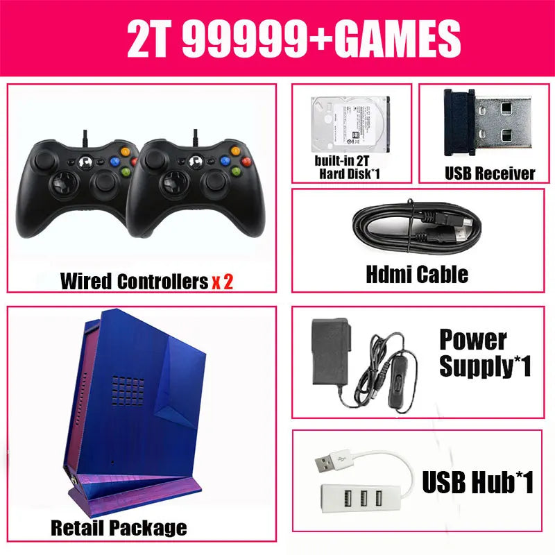 2025 New G3 Retro Game Box 99999+GAME 2TB Game System