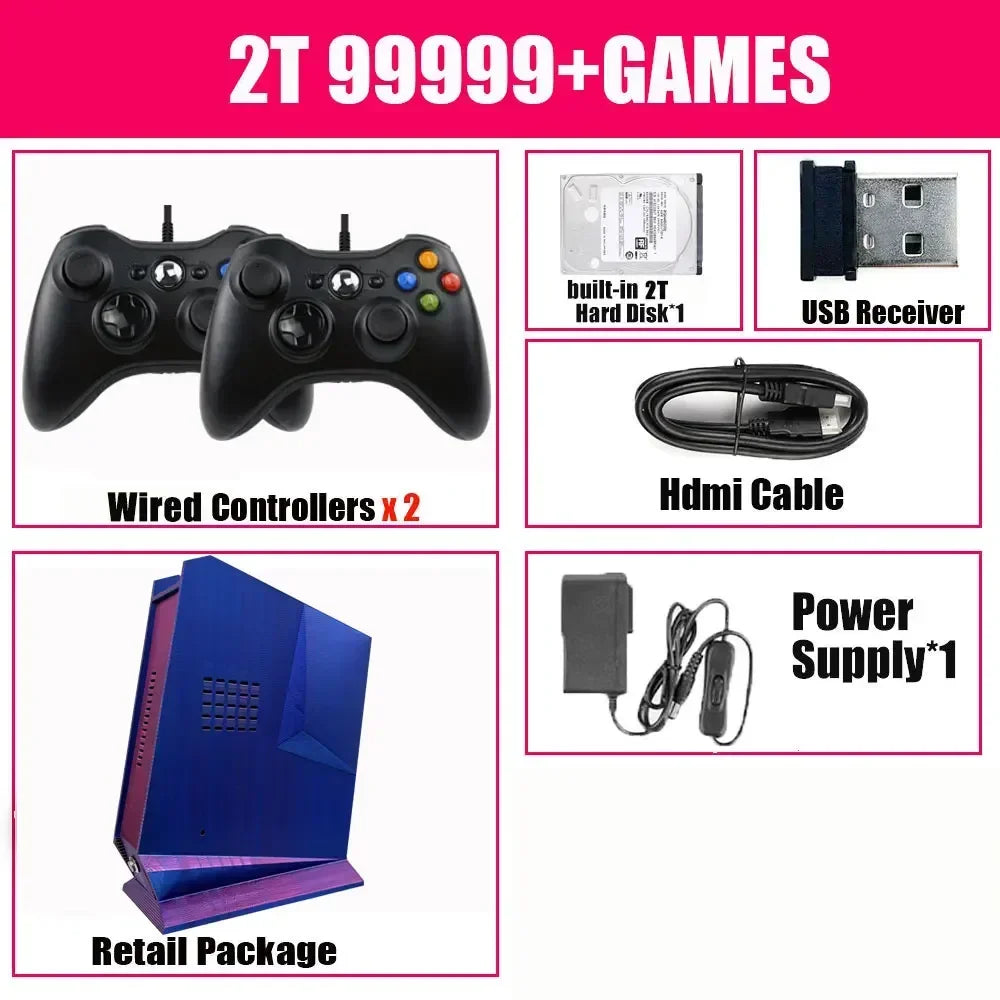 2025 New G3 Retro Game Box 99999+GAME 2TB Game System