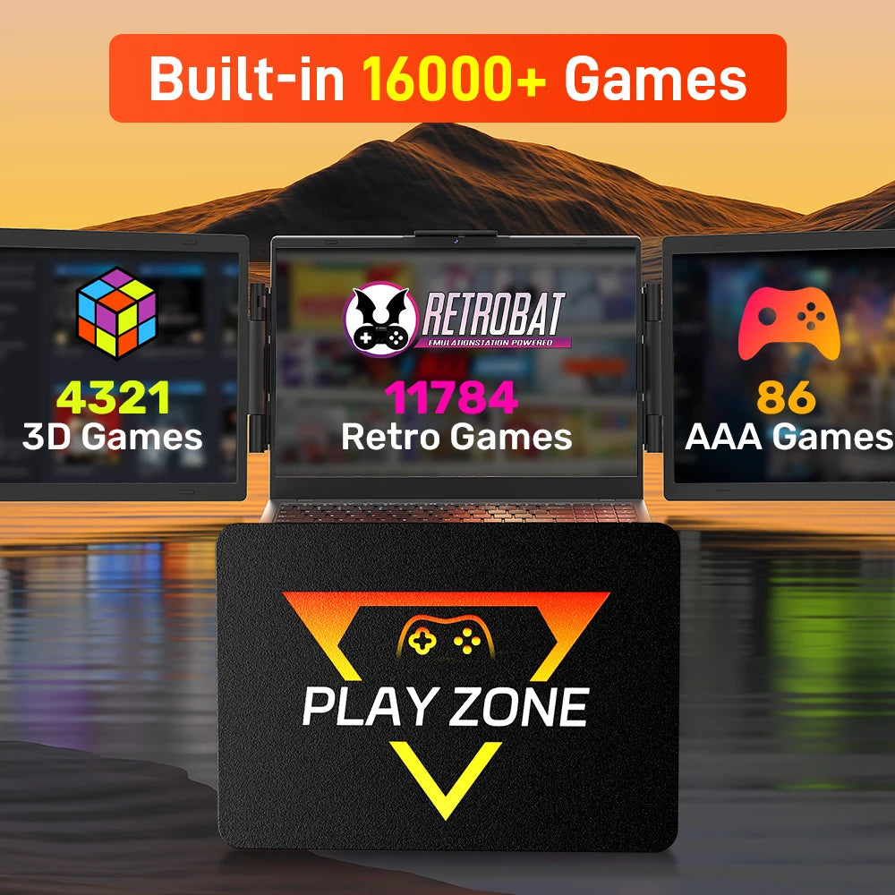 قرص SSD محمول للألعاب الرجعية من PlayZone بسعة 1 تيرابايت من Launchbox/Playnite/Retrobat Emulator Game HDD